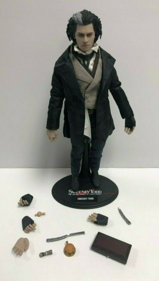 Hot Toys 1:6 Scale Sweeney Todd The Demon Barber Figure,  Stand,  Some Accessories