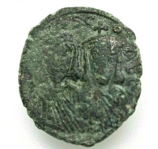 Leo V And Constantine,  Ae Follis 4.  80gr;24mm.  Busts Of Leo With Short Beard On