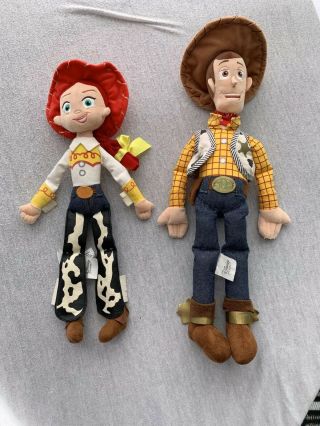 Disney Toy Story Woody And Jessie Dolls Plush Large 20 Inches Tall