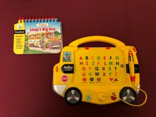 Leap Frog Pad My First Leap Pad School Bus with10 Books & Cartridges 2
