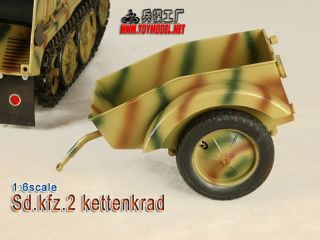 1:6 Scale Toy Model Sd.  Kfz.  2 Kettenkrad Trailer Camo Color Tm - 1502