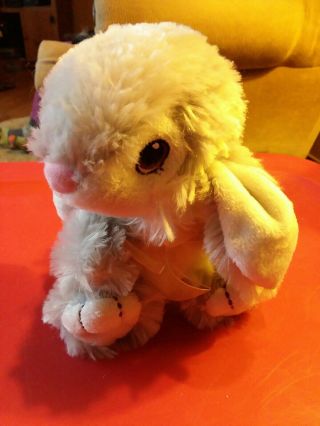 7” Dandee Walmart Tan & White Bunny Rabbit Plush Toy Euc