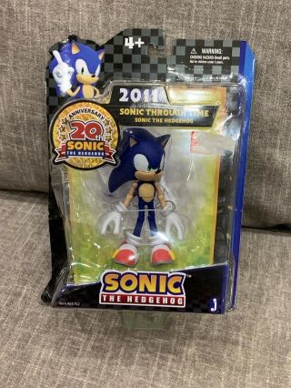 Sonic The Hedgehog 20th Anniversary 1991 Sonic Through Time Figure 2011 5 "