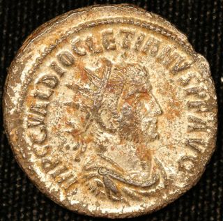 Ancient,  Roman Empire Diocletian As Augustus 284 - 305 A.  D.  Silvered Antoninianus