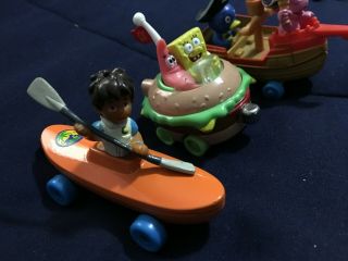 3 Take Along Nickelodeon Cars Diego,  Backyardigans,  Spongebob Loose/Nice f1 2