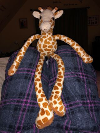Geoffrey Toys R Us Expandable Giraffe Plush Stuffed Fao Schwarz Pull A Leg Arm
