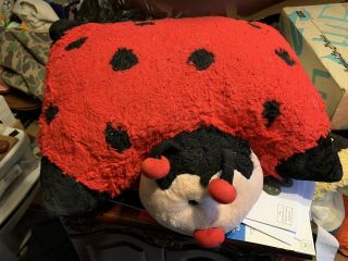 Pillow Pets Ms.  Ladybug Plush Red Black Lady Bug Pillow Pet 18 " Soft Stuffed Toy