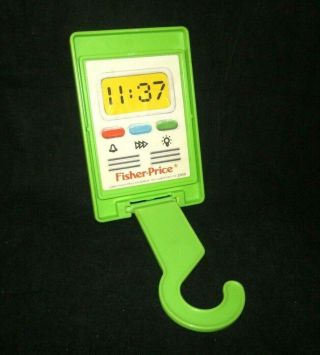 Fisher - Price Shaving Kit " Green Mirror Clock " Only 2000 Replacement Vtg 1986