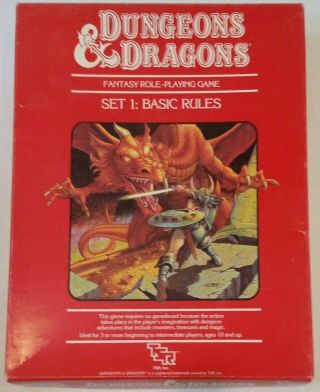 Dungeons And Dragons Set 1 Basic Rules Box Set - Tsr 1983 Red Box Series