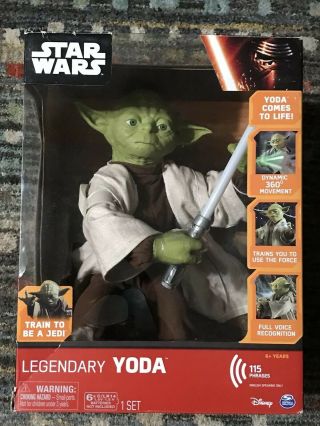 Nib Star Wars Legendary Yoda 16 " Train To Be A Jedi Disney
