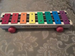 @@vintage 1964 870 Fisher - Price Pull - A - Tune Xylophone An Fp Toy Cool@@