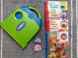 Story Reader Learning System (2) Cartridges (4) Books,  Elmo,  Grover,  Toy Story 3