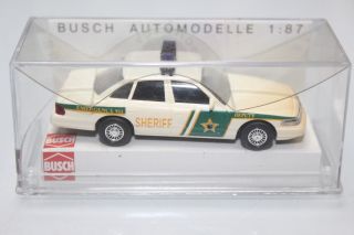 Busch Ho 1:87 Scale Us Police Ford Crown Victoria Us Deputy Sheriff 49003