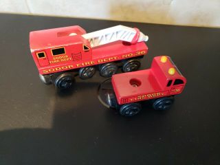 Thomas The Train Wooden Sodor Fire Dept.  36 Water Cannon & Fire Truck.  Bx6