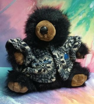 Sugarloaf/usa Pot Belly Bear Fancy Zoo 11 " Sitting Tall.  Not Jointed,  Tags Intact