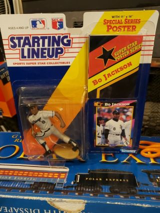 1992 Bo Jackson Starting Lineup Baseball Figure Card Toy Chicago White Sox Mlb