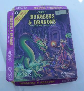 Tsr Dungeons And Dragons Basic Set Orig Dice/crayon,  1011 1981 Moldvay 001