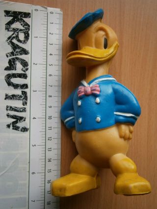1964 Donald Duck Walt Disney Yugoslavia Biserka Art Rubber Toy Doll Puppet