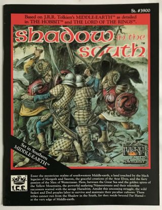 Ice Middle Earth Role Playing Merp Module 3900 Shadows In The South Rolemaster