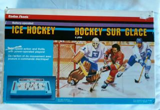 Vintage Radio Shack Electronic Tabletop Ice Hockey Game Battery - Operated