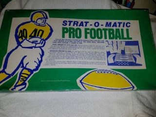Vintage 1968 Strat - O - Matic Pro Football Board Game Usa Looks Complete Not Sure