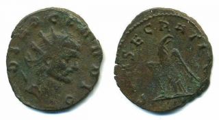 Barbarous Ae19 Radiate W/eagle,  Claudius Ii,  Minted Ca.  270 - 280 Ad,  Roman Gaul