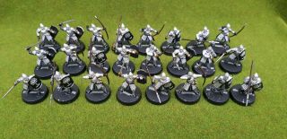 24 Warriors Of Minas Tirith Painted Plastic Lord Of The Rings Gondor Lotr
