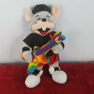 Chuck E Cheese Rock Roll Rockstar Plush Toy With Tie Dye Guitar 2009)