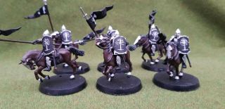6 X Knights Of Minas Tirith Well Painted Plastic Lord Of The Rings Gondor Lotr