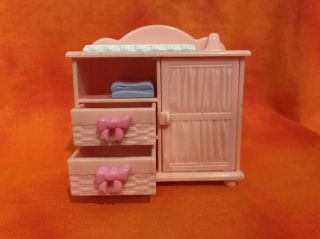 Fisher Price Loving Family Dollhouse Changing Table For Baby Nursery Change