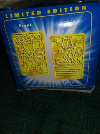 Pokemon Mewtwo 23k Gold Plated Trading Card