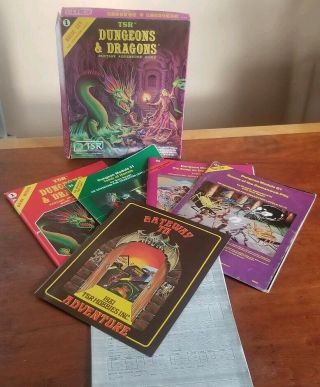 Vintage 1981 D&d Dungeons And Dragons Adventure Game Basic & Expert Set Tsr