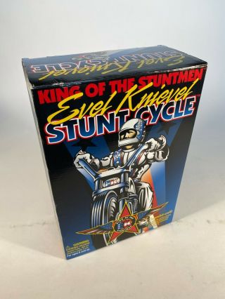 Vintage 1998 King Of The Stuntmen Evel Knievel Stunt Cycle Figure Motorcycle