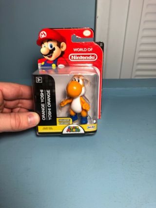 World Of Nintendo Mario Orange Yoshi Figure Jakks Walgreens Exclusive