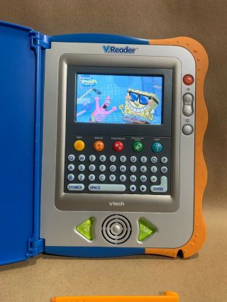 Vtech V - Reader Interactive System E - Reading Touch Screen Disney Spongebob Game 1