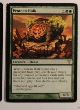 Protean Hulk From Dissension X4 Moderately Played Mp Mtg Magic