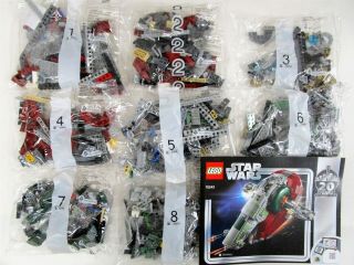 Lego Star Wars Slave 1 20th Anniversary Edition 75243 Parts Bags W/ Minifigures