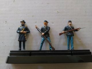 Civil War Metal Die Cast Toy Soldiers (3) By Blue Box Union Grant