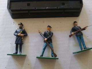 Civil War Metal Die Cast Toy Soldiers (3) By Blue Box Union Grant 2