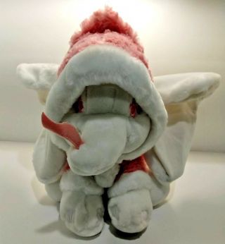 Disney Store Exclusive Snowball Dumbo Pink White 12 " Stuffed Plush Elephant