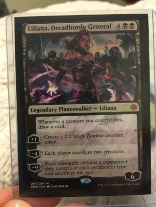 X1 Liliana,  Dreadhorde General Mtg War Of The Spark M M/nm,  English Never Played
