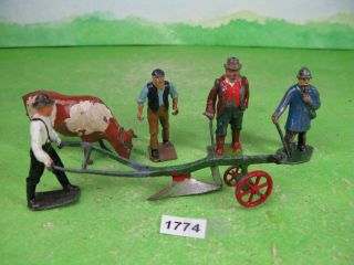 Vintage Britains & Other Lead Farm Items X6 Mixed Collectable Model Garden 1774