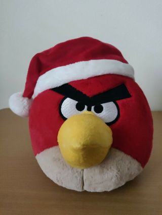 Angry Birds 8” Red Santa Claus - Winter Hat Stuffed Plush Bird Animal Toy 2011
