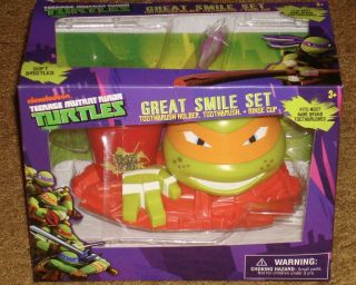 Teenage Mutant Ninja Turtles Great Smile Set Toothbrush Holder,  Toothbrush & Cup