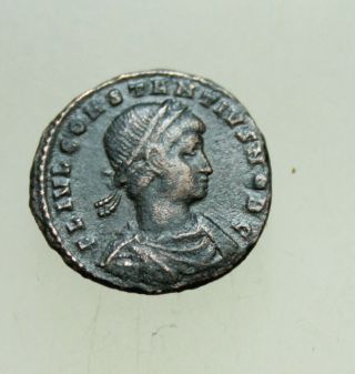 Constantius Ii As Caesar A.  D.  317 - 337 Æ Follis18 Mm Constantinopolis Two Soldiers