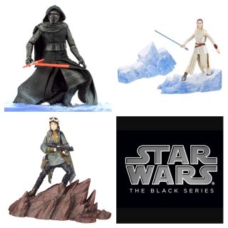Star Wars Set Of 3 Kmart Exclusive Rey Kylo Ren Jyn Erso Black Series Figures