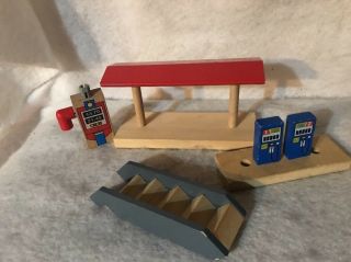 Wooden Train Gas Station Accessories Could Be Compatible Brio Ikea Thomas