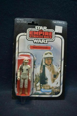 1980 Vintage Kenner Star Wars Esb 41 Back Rebel Commander On Card