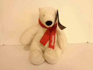 2007 Coca - Cola Polar Bear 10 Inch Stuffed Animal Plush