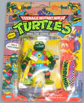 Playmates 1990 Tmnt Teenage Mutant Ninja Turtles Mike The Sewer Surfer